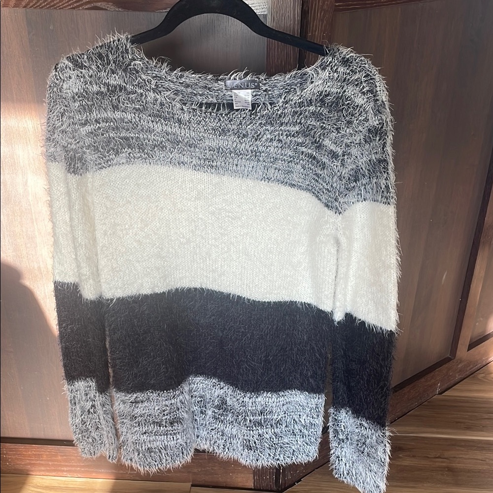 Venus Fuzzy Striped Sweater